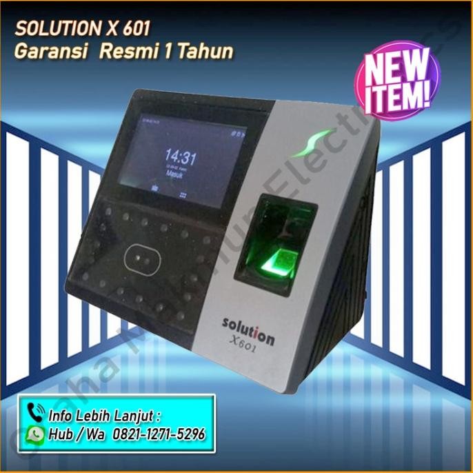 MESIN ABSENSI SIDIK JARI SOLUTION X 601 / FINGER PRINT SOLUTION 601 TERMURAH