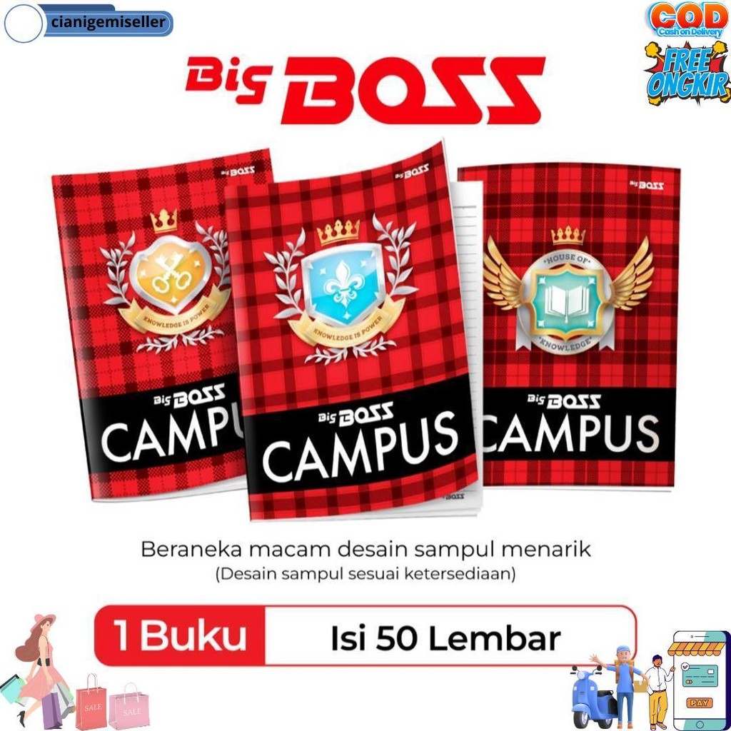 

Bigboss Campus Buku Tulis 50 Lembar - Bbo Eb 50 Cam D Sale