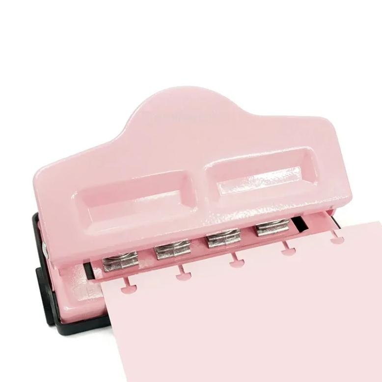 

Fromthenon 4 Hole Creative Mushroom Hole Puncher Disc Ring Binding Cutter T-Type Paper Puncher Craft Diy Tool Offices Stationery