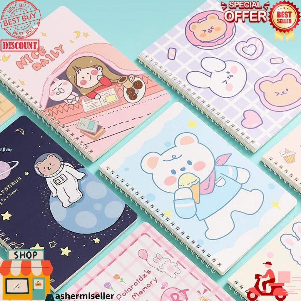 

Buku Tulis Ring Motif A5 / Buku Catatan Ring Ukuran A5 Aesthetic Lucu Lg D Termurah