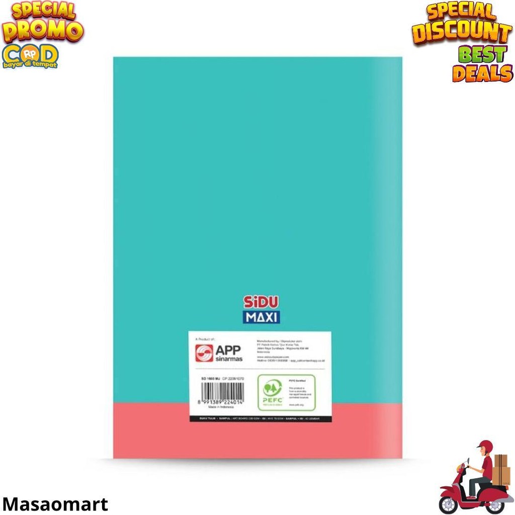 

Buku Tulis Sidu Maxi 42 Lembar - 5 Buku D Termurah