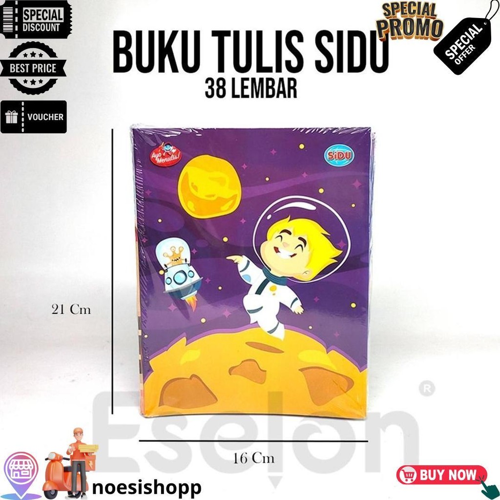 

10Pcs Buku Tulis Sidu Garis 38Lembar / 1Pack Buku Tulis Sidu 38Lembar / Buku Tulis Sidu D Promo Puncak