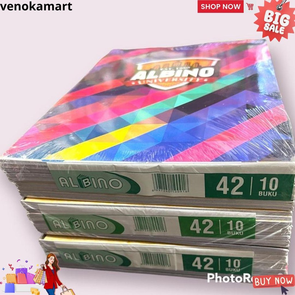 

Buku Tulis Panjang Boxi Albino Isi 42 Lembar 1 Pak 10 Buku D Promo 4.4