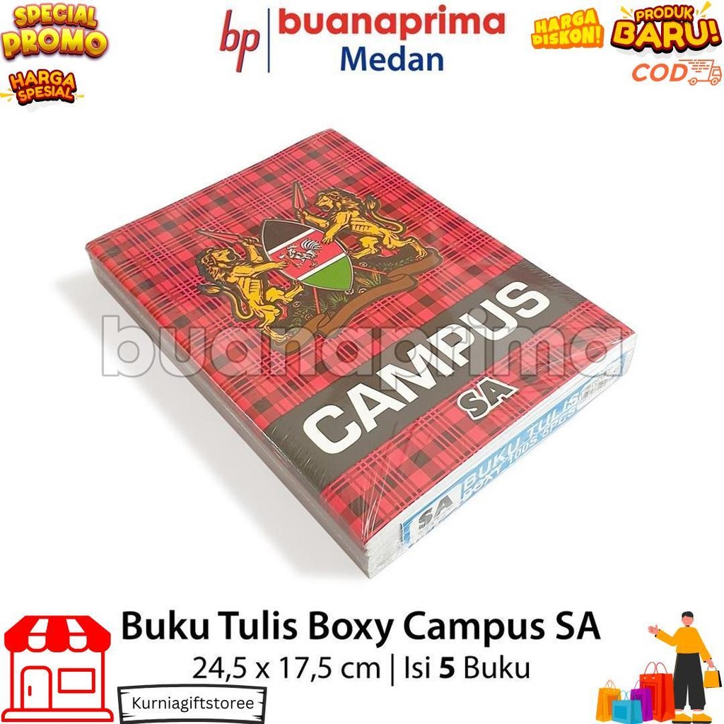 

Buku Tulis Panjang Sa 100 Lembar Boxy Campus Isi 5 Buku Boxy Notebook Sekolah D Sale