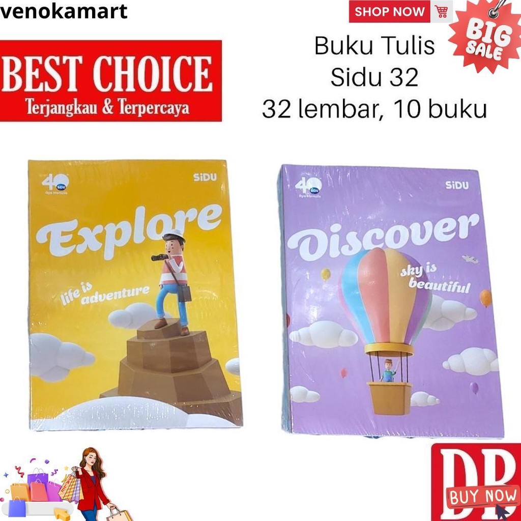 

Buku Tulis Sidu 32 Lembar (10 Pcs) D Promo Puncak