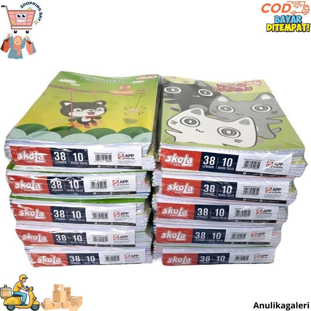 

Tbmo Buku Tulis Skola By Sidu 38 Lembar (Pak) / Buku Tulis Skola 38 Lembar Pack Isi 10Pcs / Buku Tulis Skola Isi 38 D Promo Puncak