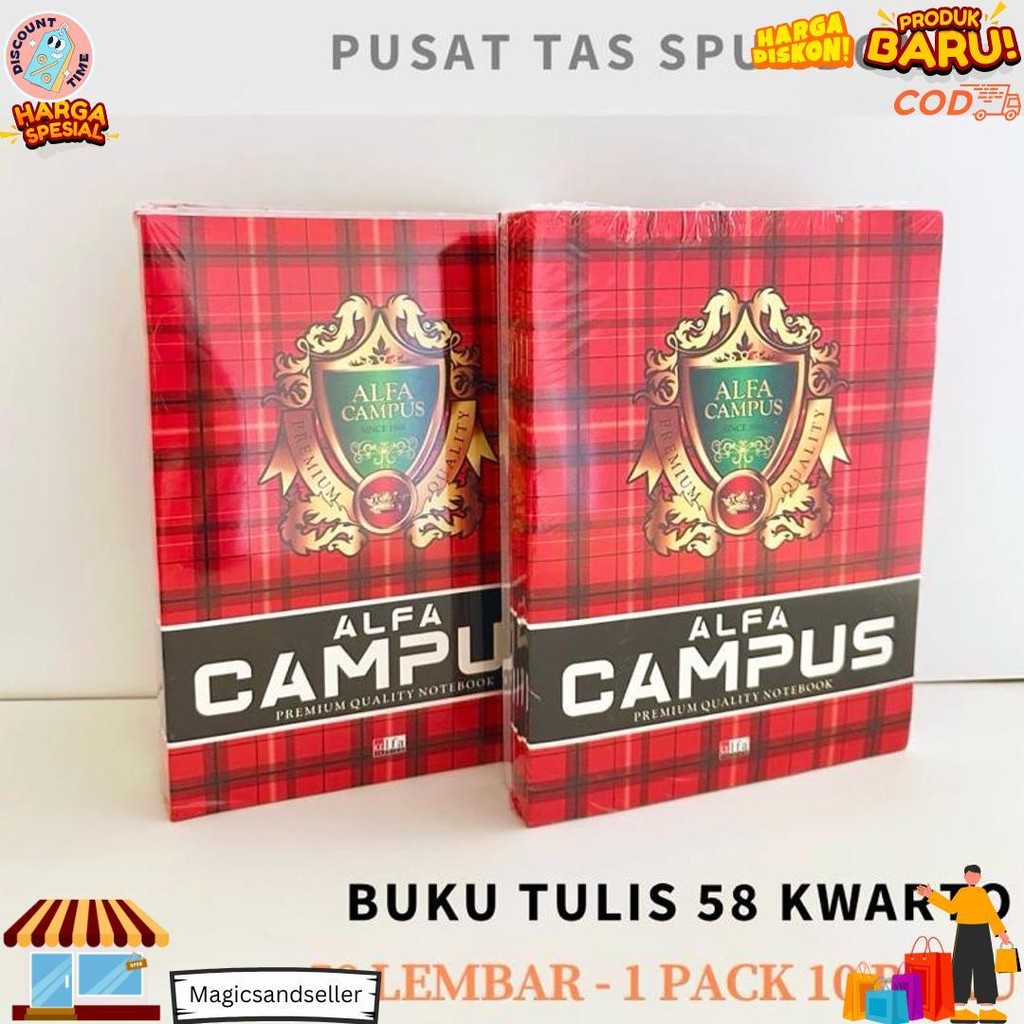 

Buku Tulis Campus Kecil 58 / Kwarto 58 Alfa Campus D Sale