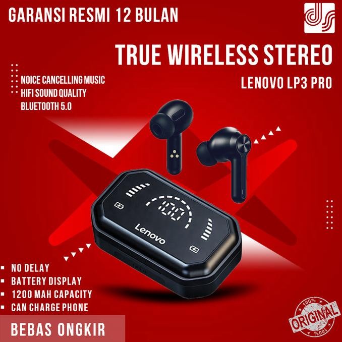 Original Lenovo Thinkplus LP3 Pro Bluetooth TWS Earphone Headset Headphone