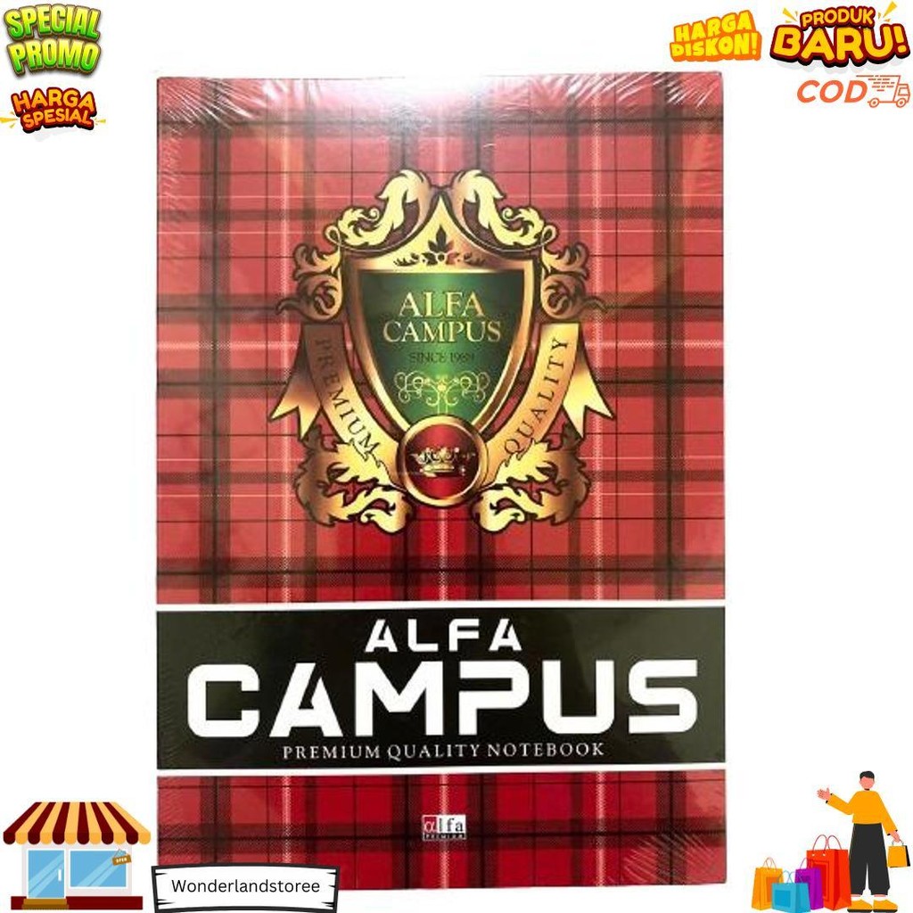 

1 Pack - Buku Besar Alfa Campus 36 Lembar - Ukuran B5 (Isi 10 Buku) D Best Seller