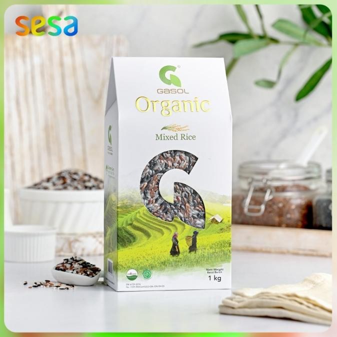 

Baru Gasol Beras Mix (Putih, Merah & Hitam) Organik 1 Kg