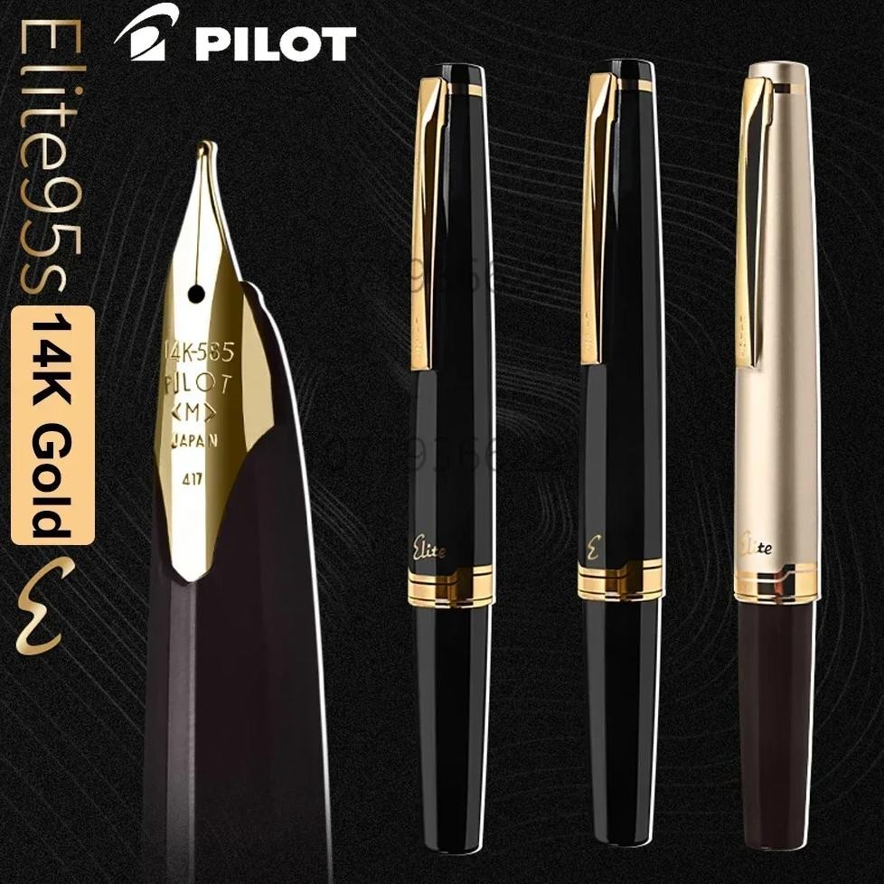 

Japan Pilot Elite 95S Fountain Pen 14K Gold Nib Red And Black Anniversary Pocket Design Portable Gold Pen Office Stationery