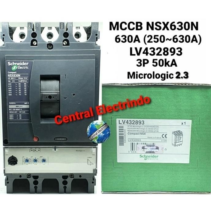 MCCB NSX630N 3P 630A Schneider.