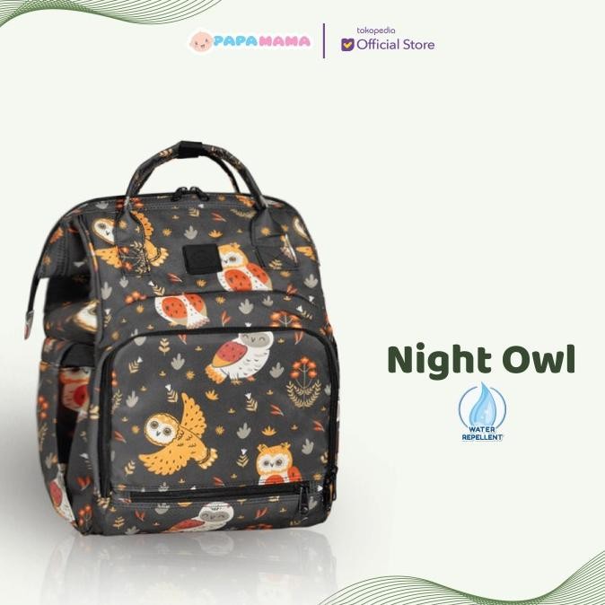PapaMama Pattern Backpack-Tas Bayi - Night Owl 1034