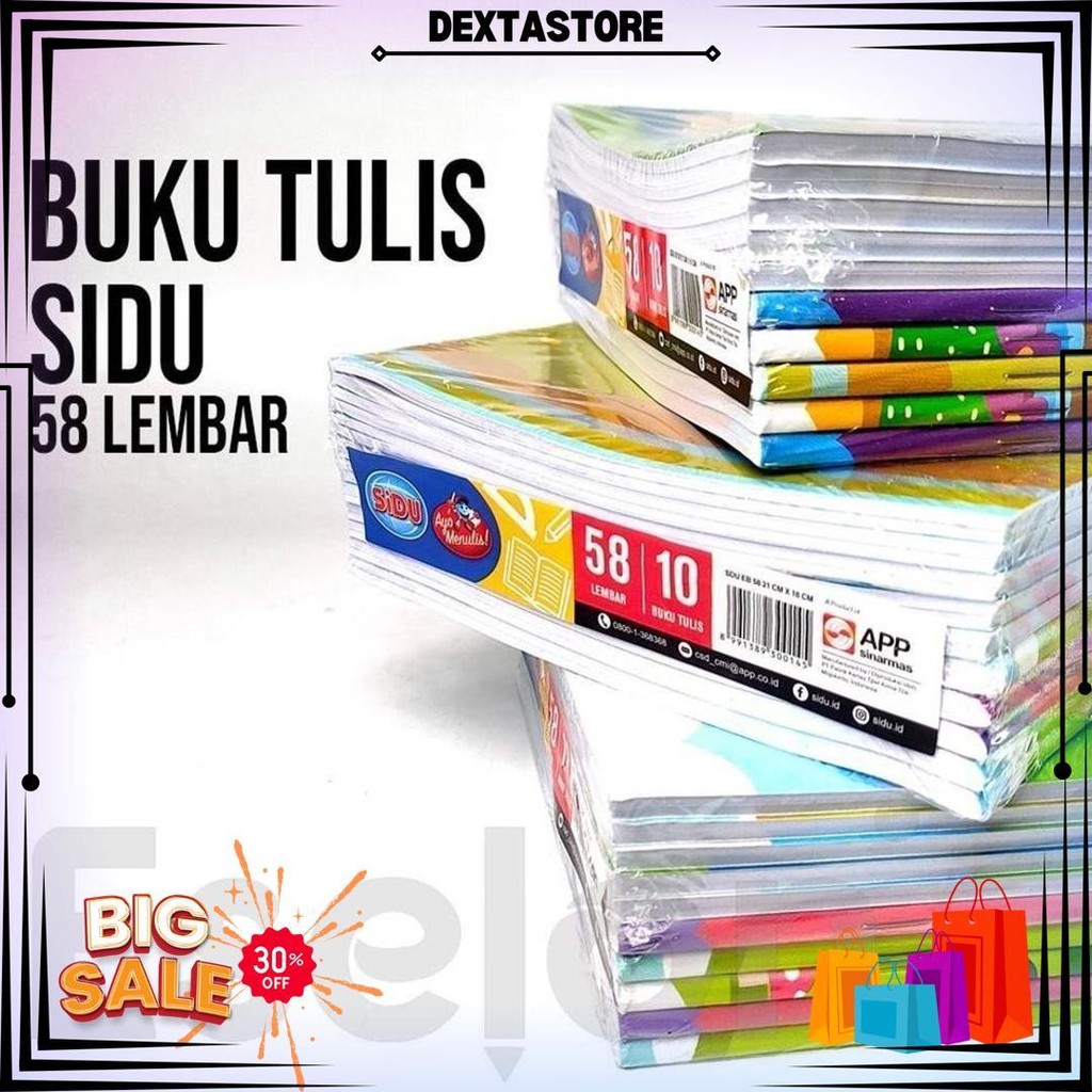 

10Pcs Buku Tulis Sidu Garis 58Lembar / 1Pack Buku Tulis Sidu 58Lembar D Termurah