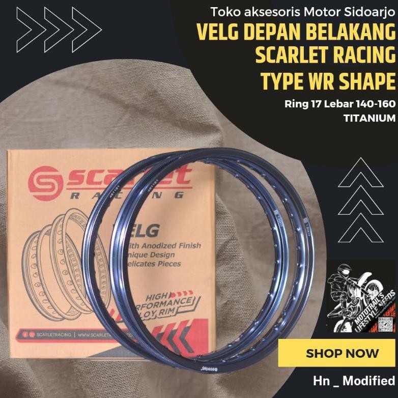 Velg Scarlet Racing Alumunium R17 Lebar 140 160 dan 140 140