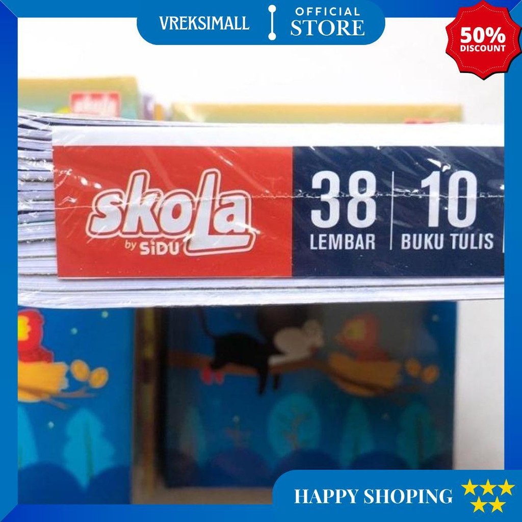 

Buku Tulis Sidu Skola 38 Lembar Murah / Buku Sekolah 1 Pak Isi 10 Buku D Terlaris