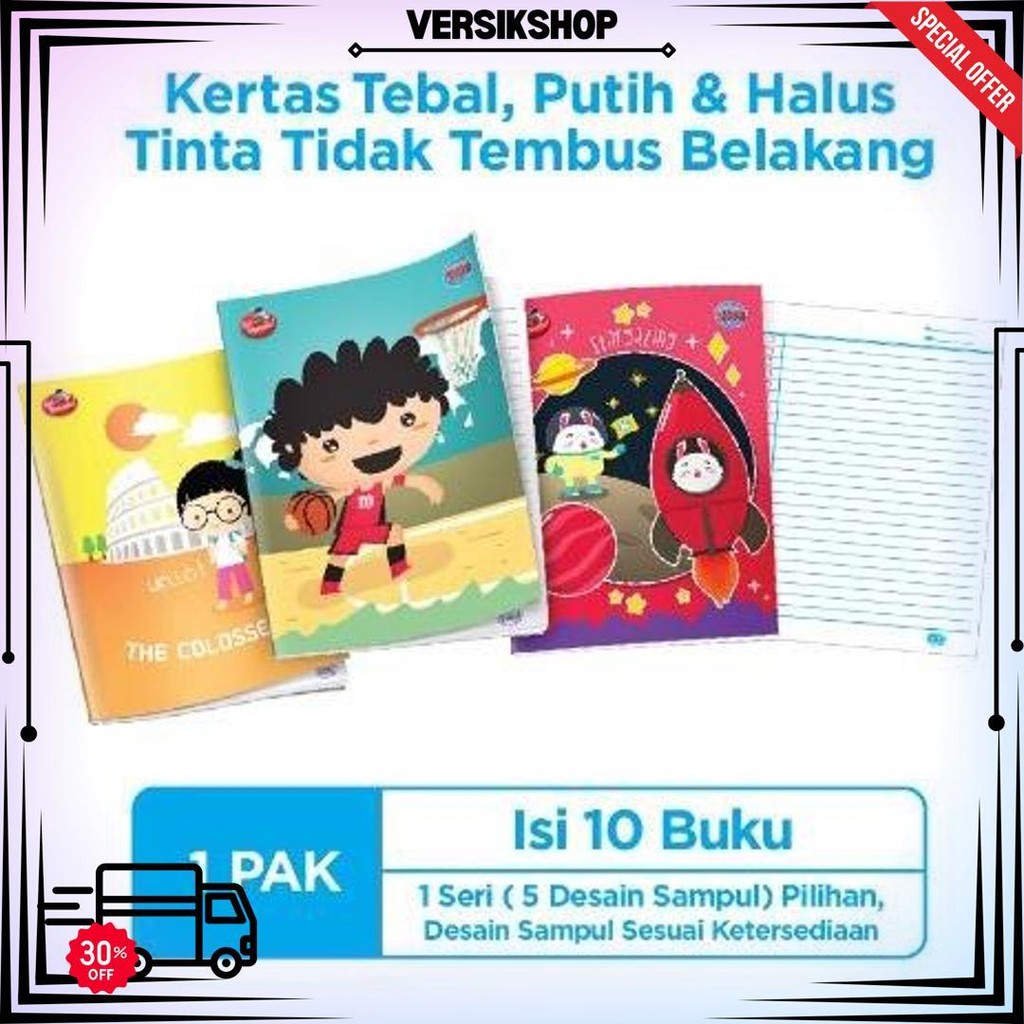

Buku Tulis Sidu 58 Lembar / Buku Tulis Bergaris [Pack-10 Pcs] D Gratis Ongkir