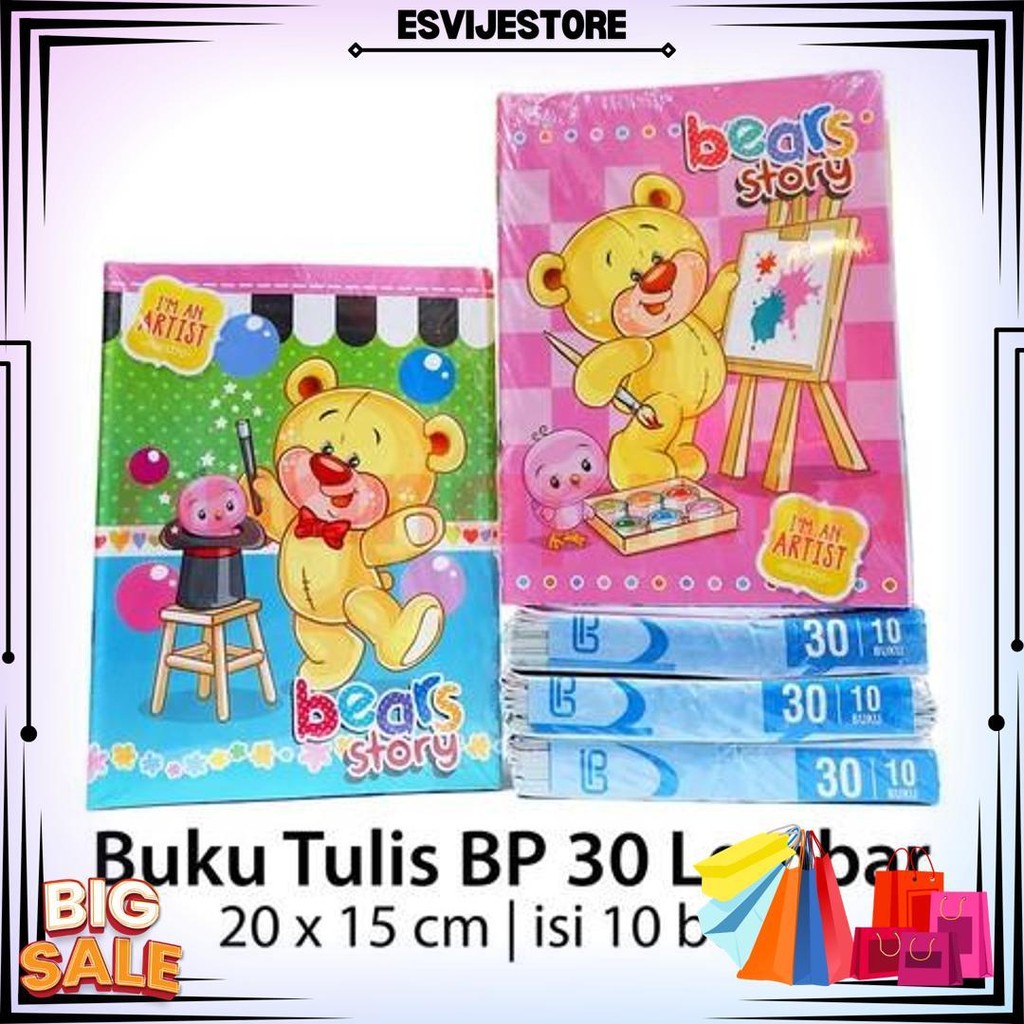 

Buku Tulis Catatan Sekolah Bp 30 Lembar Murah 1 Pak Isi 10 Buku D Gratis Ongkir