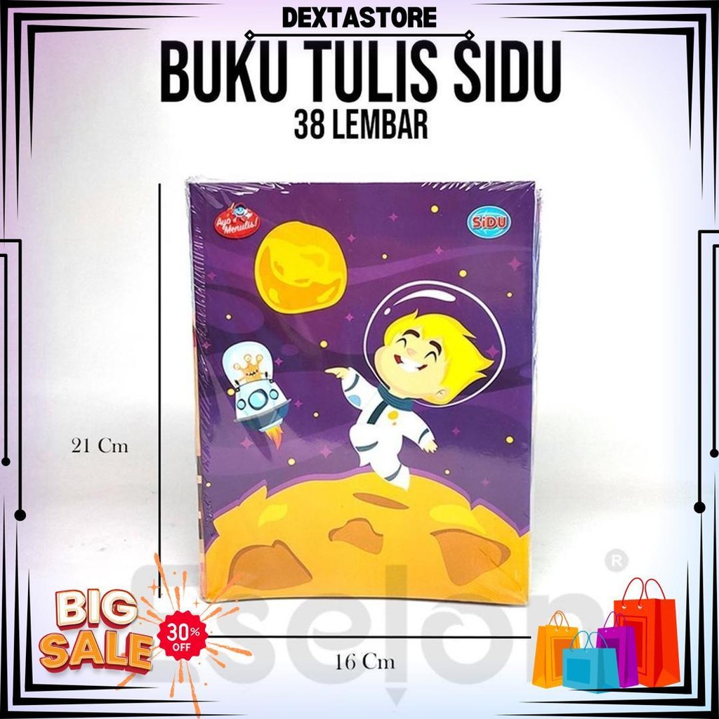 

10Pcs Buku Tulis Sidu Garis 38Lembar / 1Pack Buku Tulis Sidu 38Lembar / Buku Tulis Sidu D Promo Puncak