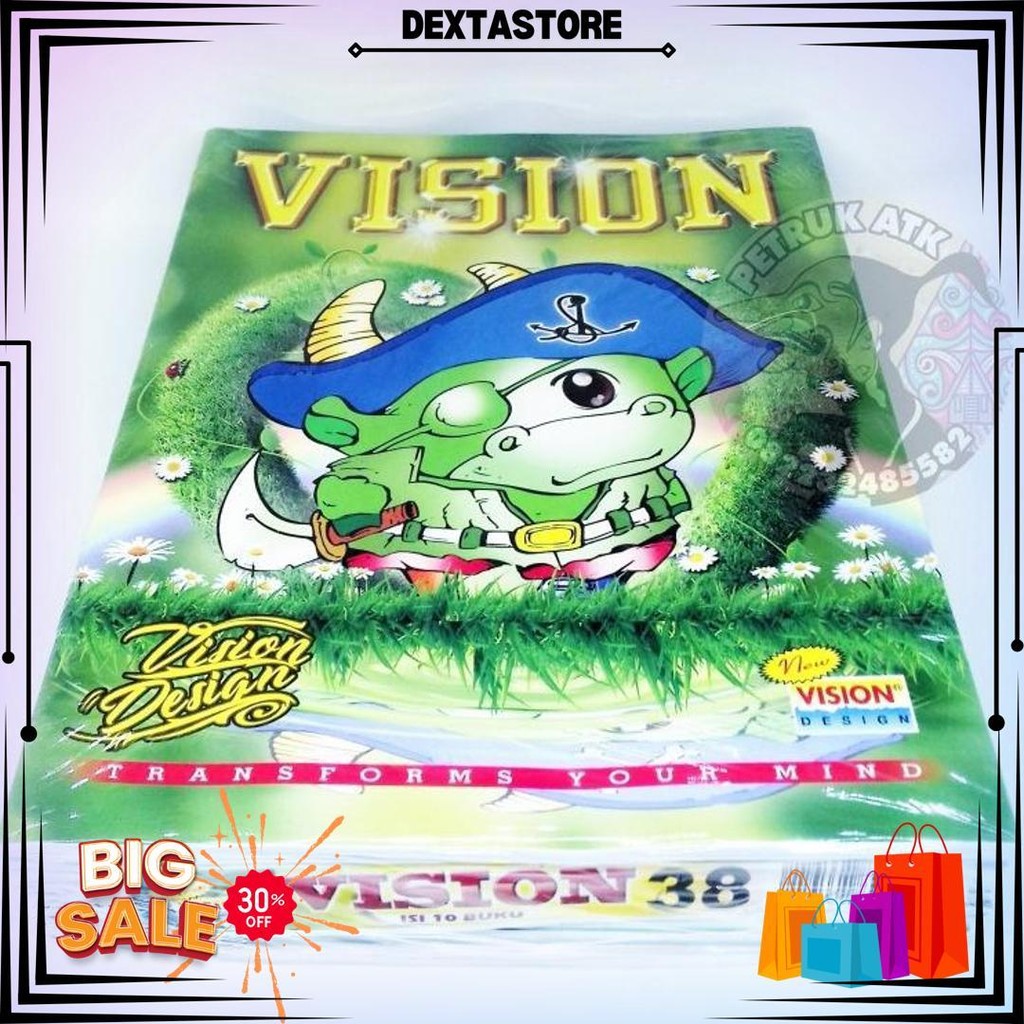 

[Pak] Buku Tulis Vision Isi 38 Lembar (10 Pcs) D Cod