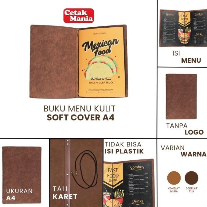 

Cetak Mania - Buku Menu Kulit Soft Cover A4 Jepit Tali Karet Japanesse Binding Coklat tua dan Coklat Muda- Cafe, Coffee Shop, Restoran, Hotel LS