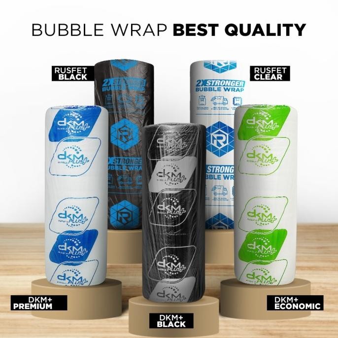 

tersedia plastik bubble / buble / babel wrap roll varian hitam bening 125x50