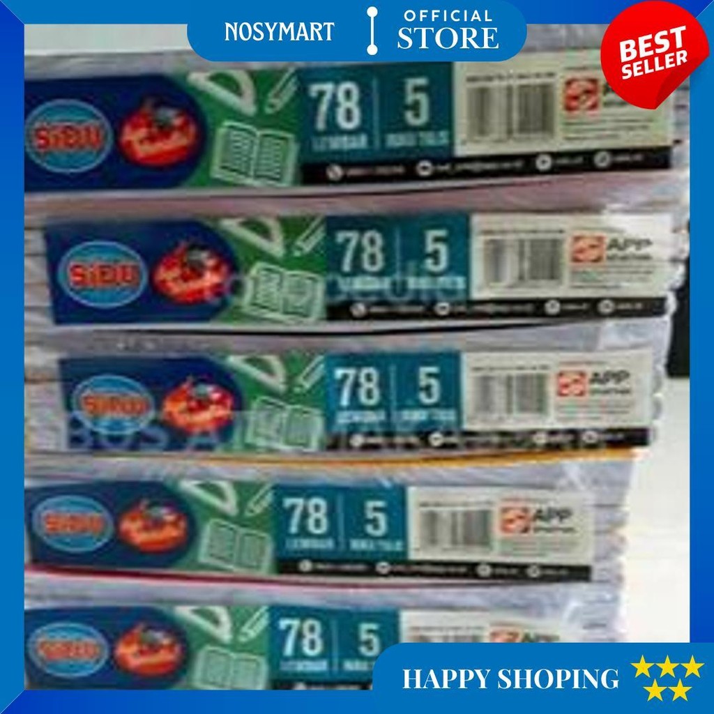 

(1Pak) Sidu Buku Tulis 78 1 Pak Isi 5 Buku / Buku Tulis Sidu 78 Lembar 1 Pak D Termurah