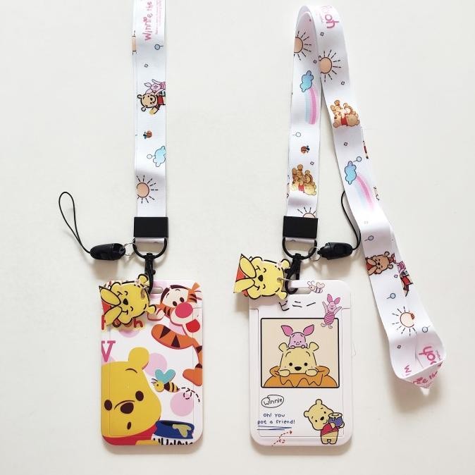 

READY ID Card Holder Name Tag Lanyard / Kalung Kartu Cute Winnie the Pooh NEW