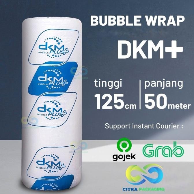 

tersedia plastik bubble wrap murah premium 125 cm x 50 m bening - dkm blue
