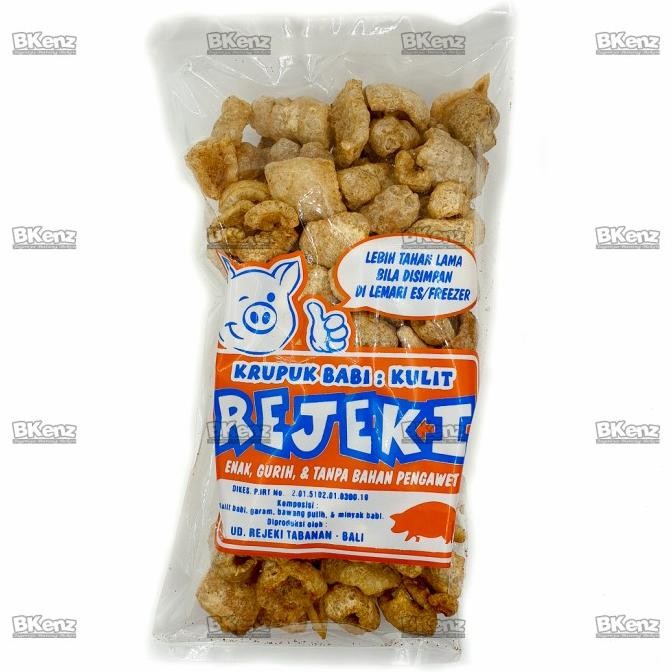 

tersedia kerupuk rambak babi krupuk kulit rejeki bali 200gr free bubble wrap