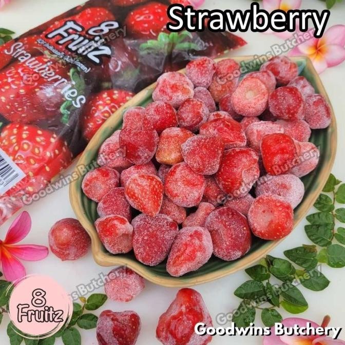 

Diskon! 8-Fruitz STRAWBERRY imported fruit frozen buah beku IQF 8Fruitz 500g