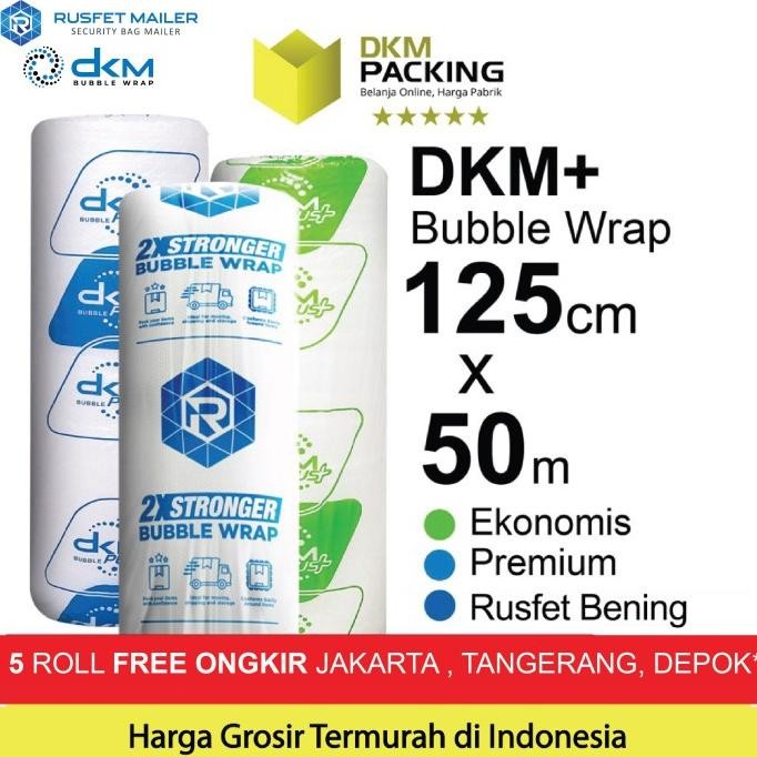 

tersedia plastik bubble wrap bening 125cm x 50m bubblewrap dkm plus / roll