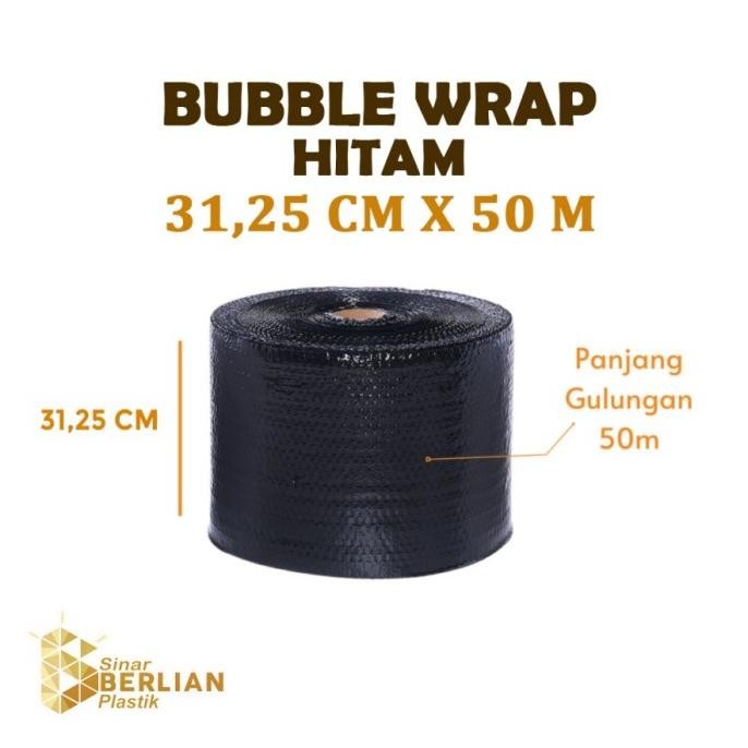 

tersedia plastik bubble wrap premium 50 meter termurah - 31,25cmx50m hitam