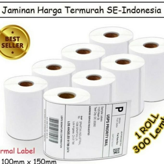 

Kertas Resi Label Thermal Barcode Roll A6 100x150mm (300 lembar) murah