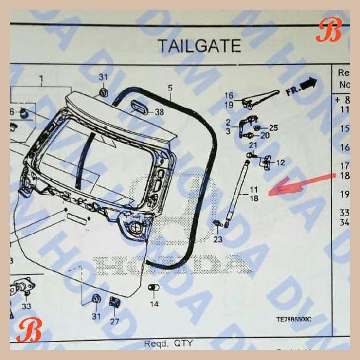 [DVM] SHOCKBREAKER/HYDRAULIC/HIDROLIK BAGASI KANAN ORIGINAL MOBILIO