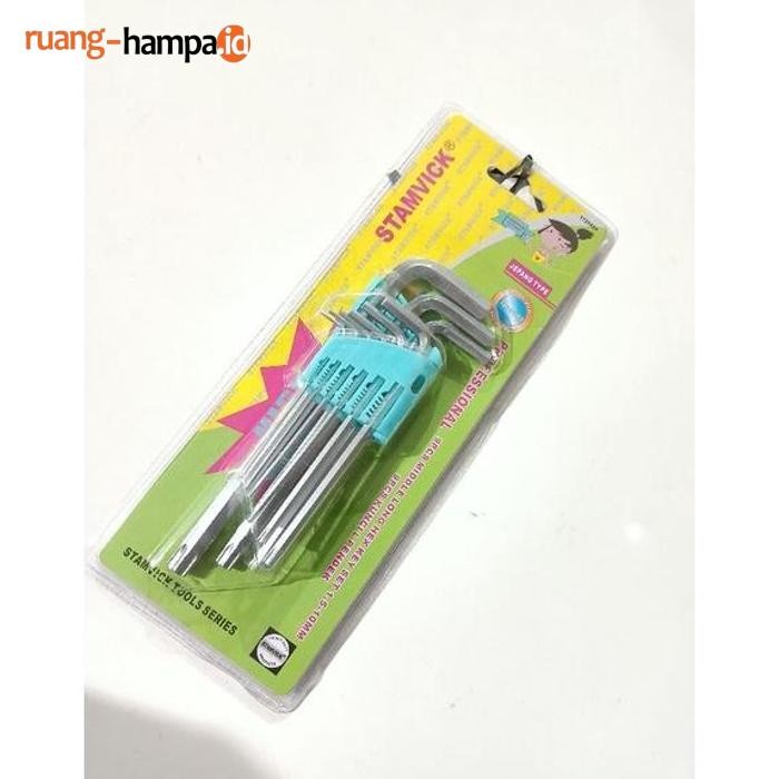 Baru Kunci L Set Stamvick / Kunci L Bintang Set 1,5-10Mm