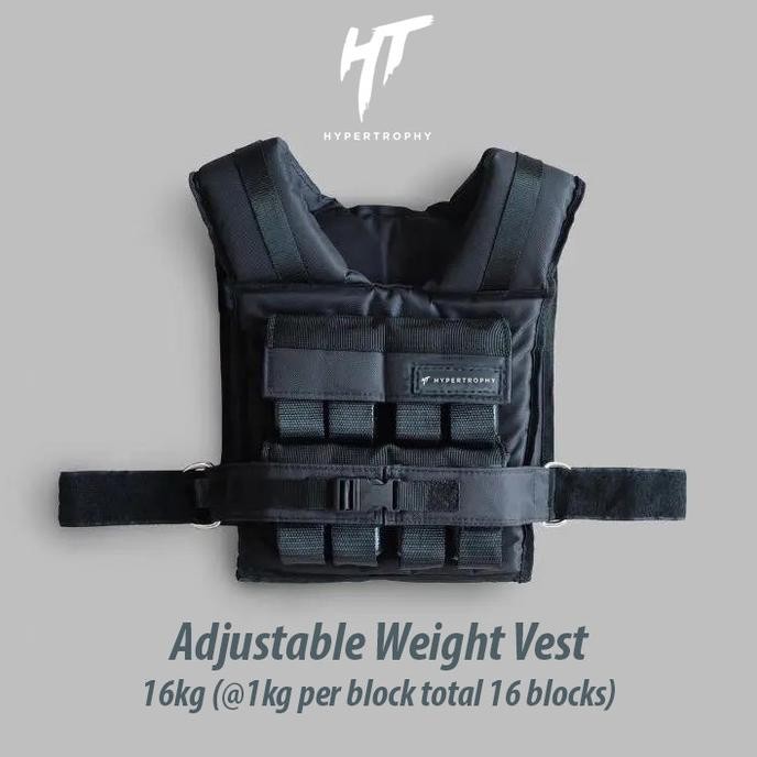 Adjustable Weight Vest Rompi Olahraga Beban Pemberat Badan Bending Crosssfit Fitness Gym Hypertrophy