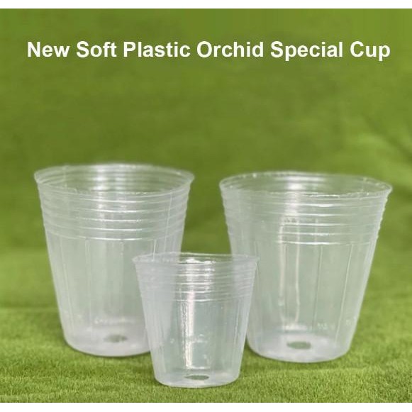 Soft Pot Pembibitan  Pot Anggrek Bening Dengan Lubang Pot Bening