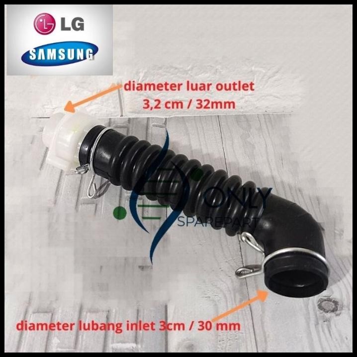 Karet Selang Pembuangan Air Mesin Cuci Lg Top Loading Turbo Drum