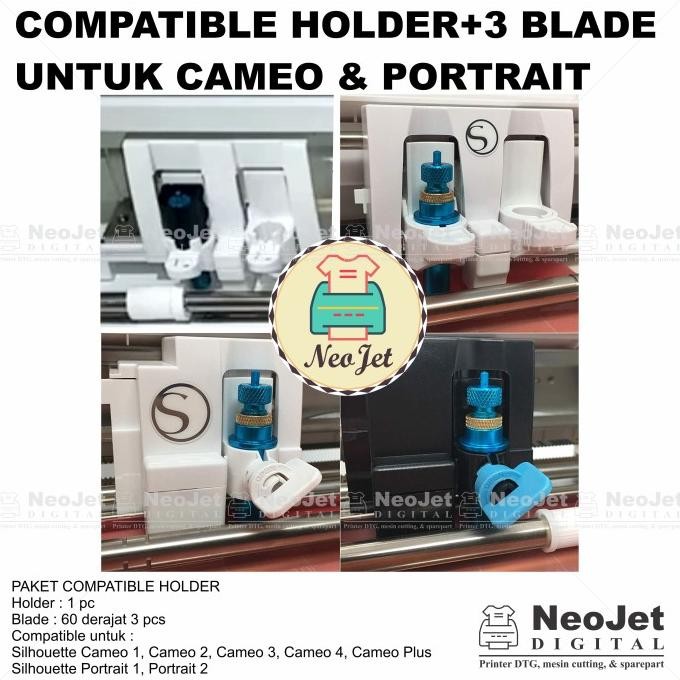 

HOLDER BLADE CAMEO PORTRAIT CURIO + 3 PCS MATA PISAU ROLAND 60 DERAJAT