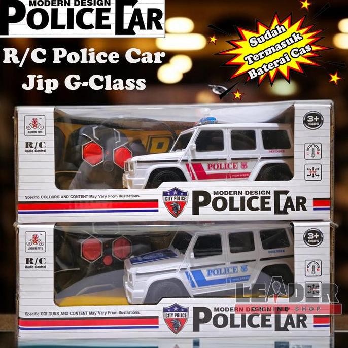 MAINAN REMOT MOBIL PATROLI POLISI JIP AMG G-63 BATERAI CAS REMOTE CONTROL POLICE CAR 4 CHANEL 27MHZ 