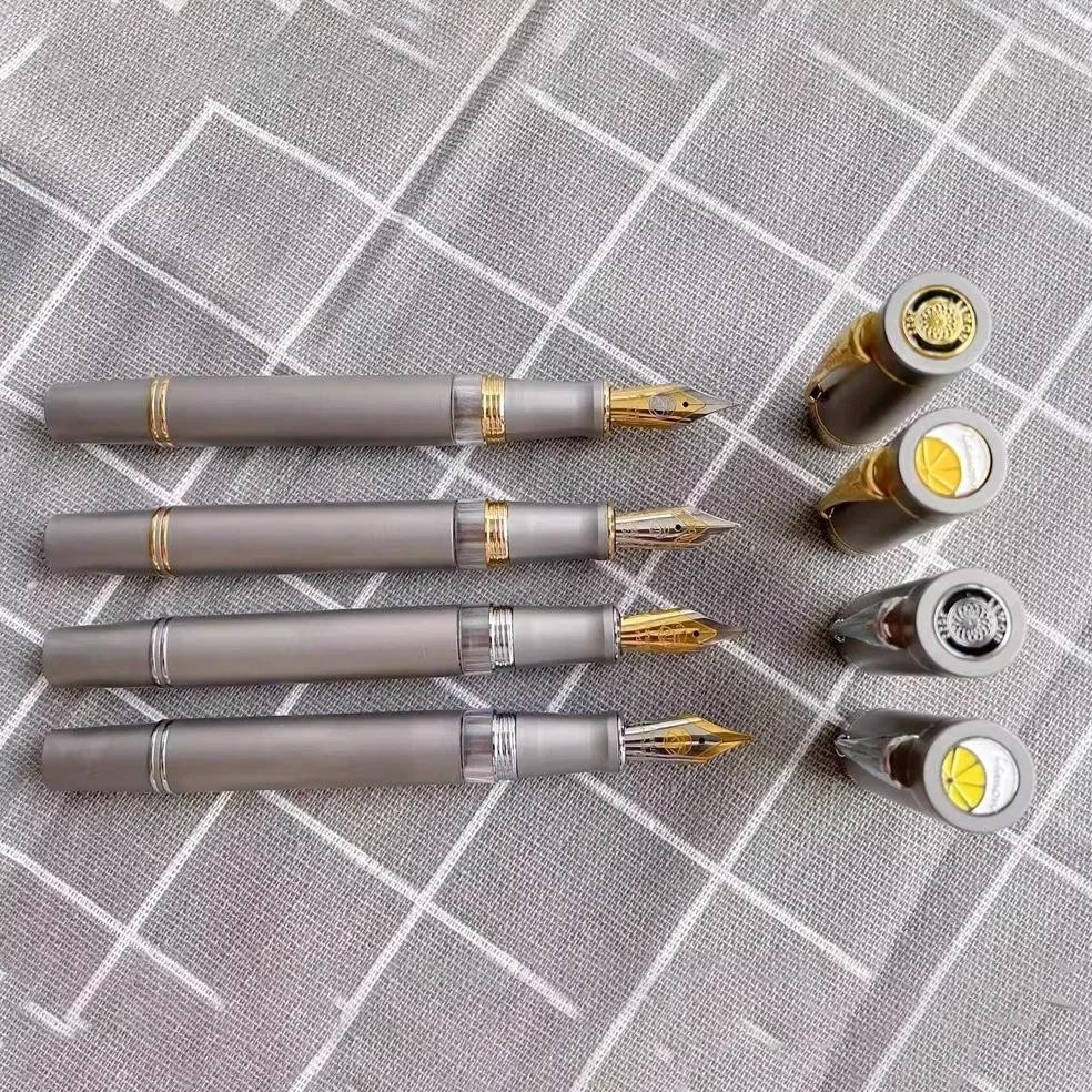 

Lemon M1S Titanium Fountain Pen Piston Ink Hand-Polished Blade Long Knife Nib Smooth Writing Pen School Office Business Gift Pen