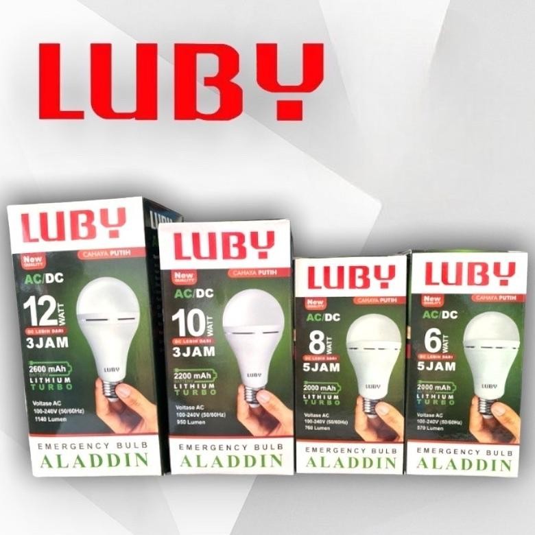 Luby Lampu LED Bulb Aladdin 10/12/16/20/28 Watt Cahaya Putih / Lampu Bohlam LED Emergency
