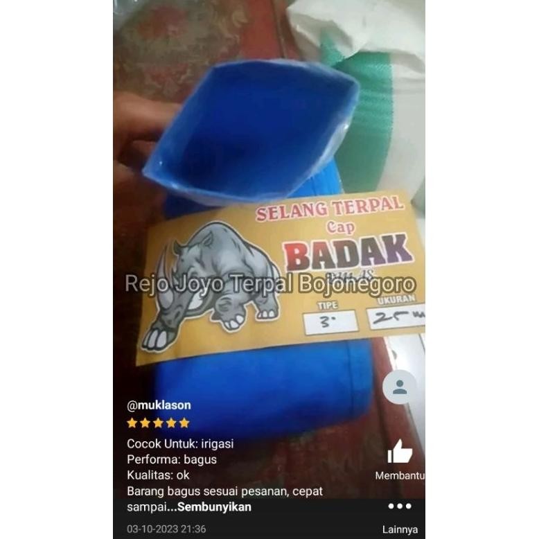 Selang Terpal Plastik Pertanian Ukuran 3 Dim Panjang 25 Meter