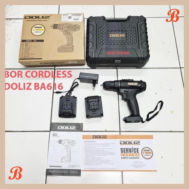 [HKT] DOLIZ BD616 MESIN BOR CORDLESS 16 VOLT BOR BATERAI DOLIZ BD 616