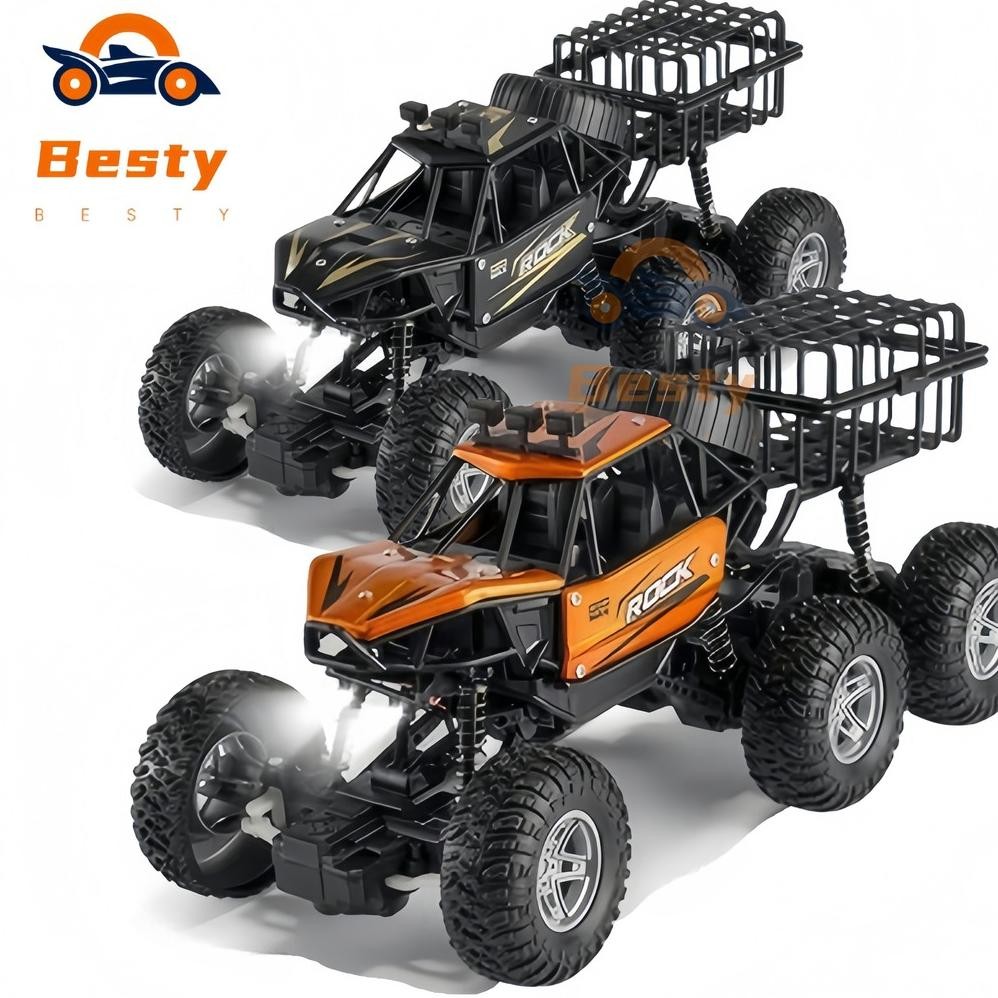 TERMURAH Besty Mobil Remote Control 4WD Mainan Rock Crawler Alloy Off-Road 6 Roda RC Off Road Dengan
