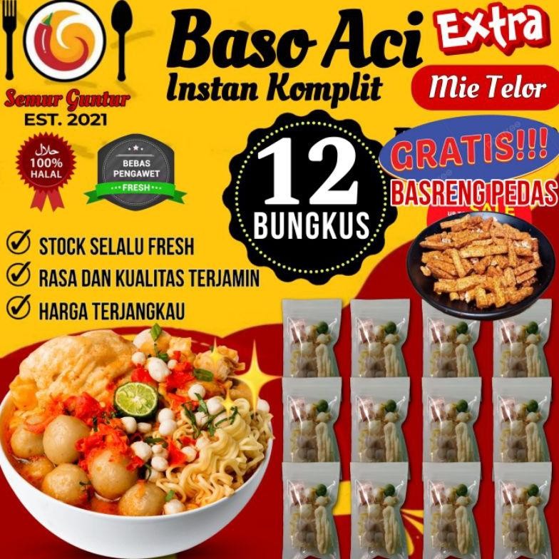 

READY STOK Paket Instan Full Bumbu Kuah Kaldu Pedas FREE Basreng Siap kirim