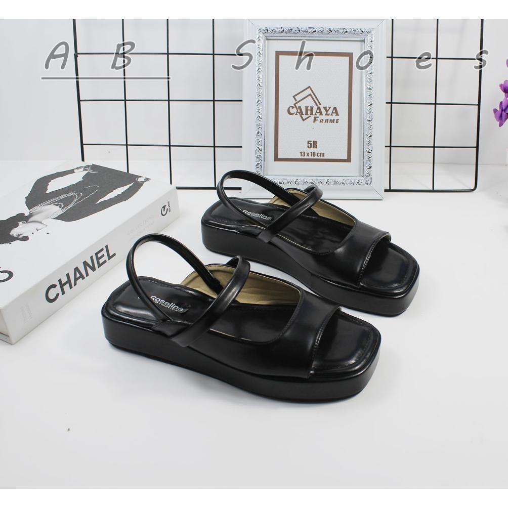 Rhh-1823 New Sandal Wedges  Flatfrom  Fashion Wanita Sandal Flatfrom Bapau Wanita Tali Elatis Hemat
