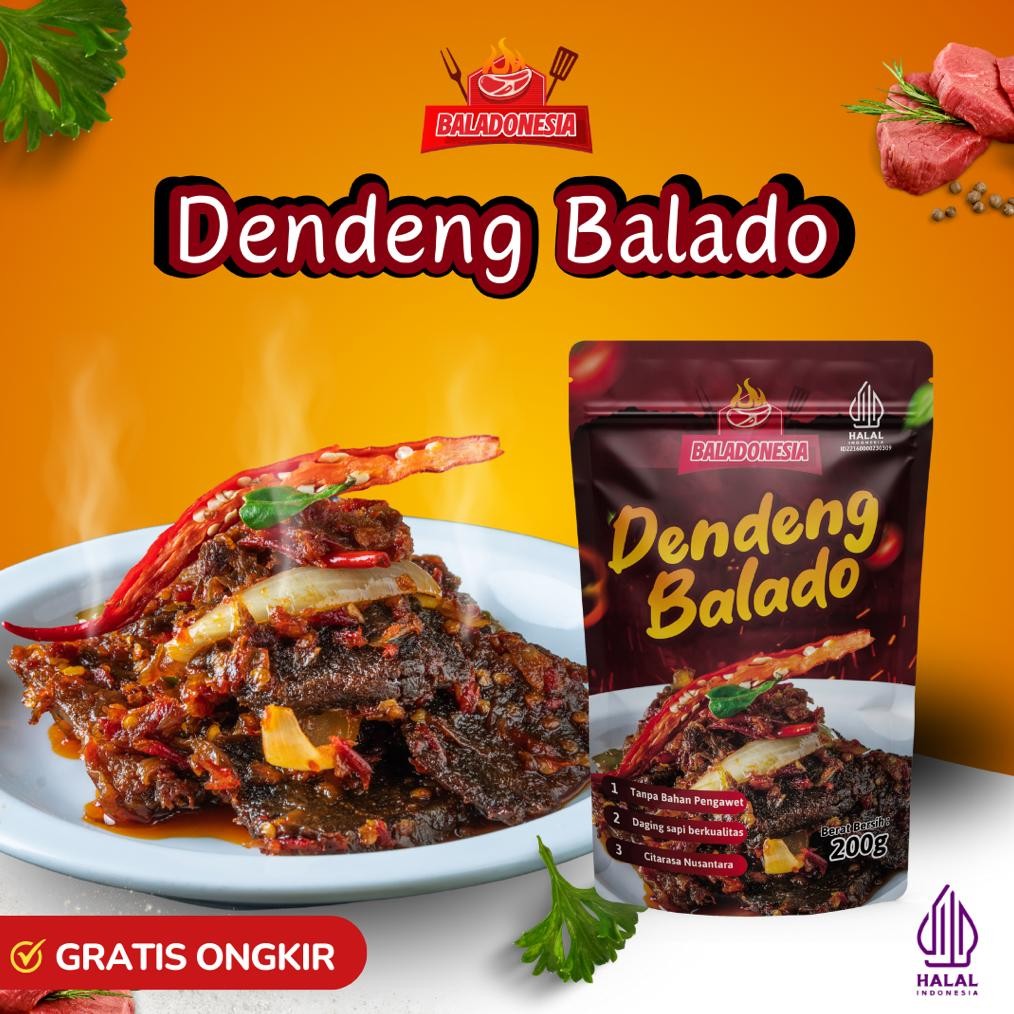 

TERMURAH Baladonesia - Dendeng Balado 200 gr / Daging Sapi Dendeng Balado Indonesia Enak / Oseng Daging Sapi / Oseng Mercon Sapi Siap kirim