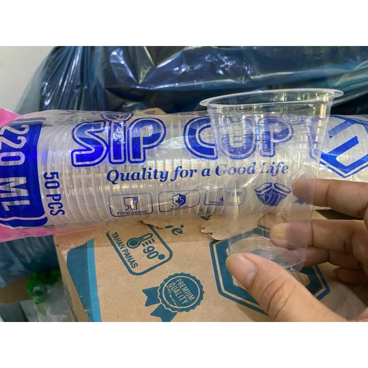 SIP cup PET 22 oz tanpa tutup/ cup pet 22 oz/ gelas plastik 22 oz/ gelas 22 oz/ sip 22 oz